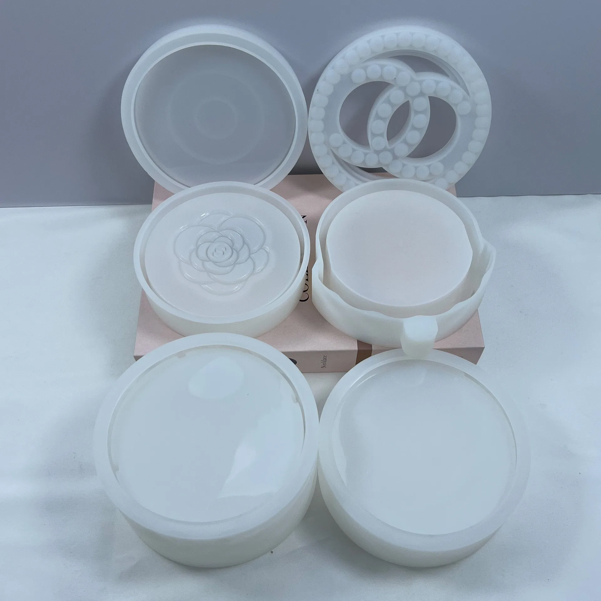 Diy Round Camellia Drawer Cabinet Storage Box Glue Mold