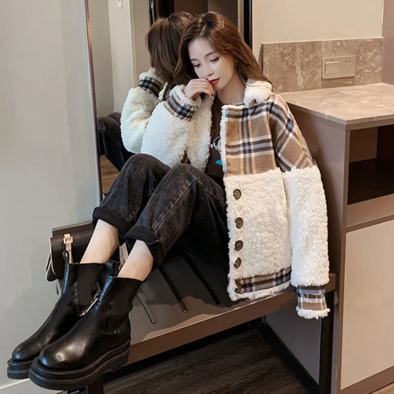 מעיל חורף קר לנשים 2025, מעילים מפרווה, בגדי טוויד, בגדים כבדים, ביגוד חיצוני בצבעי קרוואטים, מעיל חם מאוד לנשים, מגמת פליז