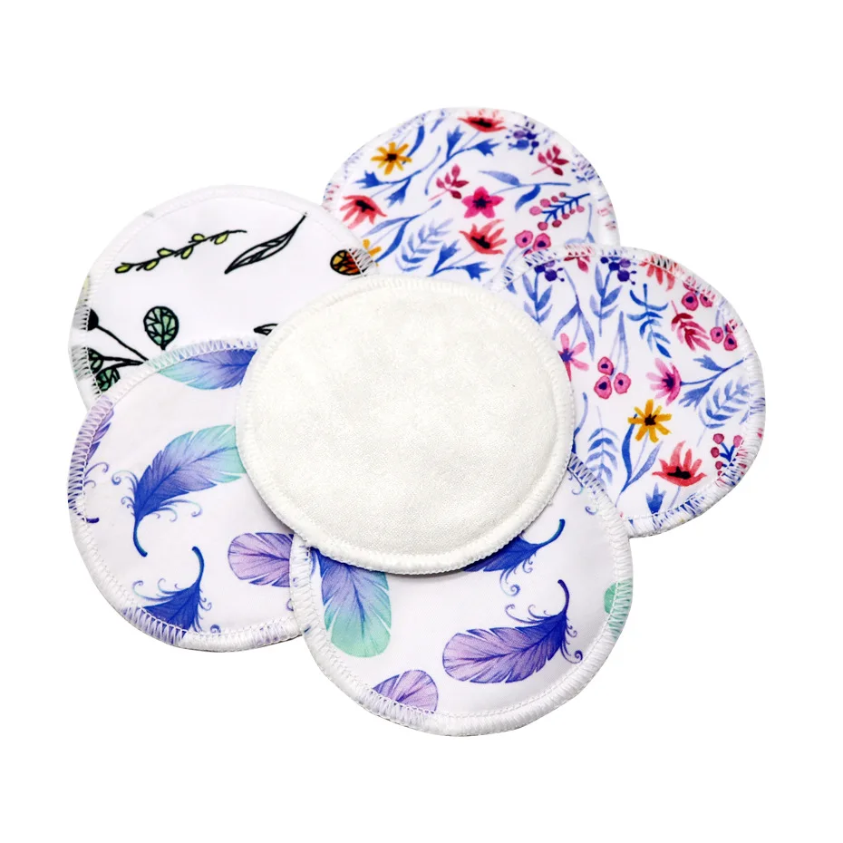6 pieces of reusable anti-overflow breast pads plus 1 storage bag, lactation breast pads, maternity supplies 3