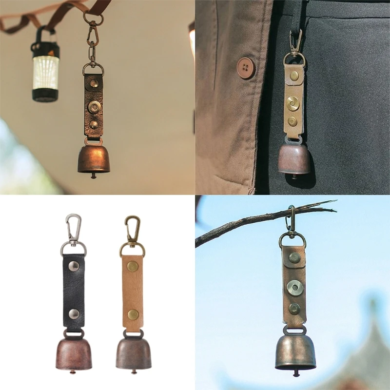 Portable Bear Bells Brass Wind Chimes Backpacks Tent Pendant Anti-Lost Pet 2