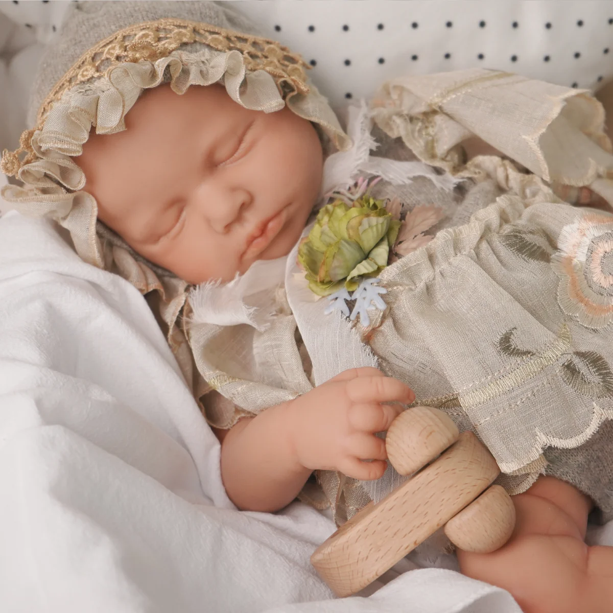 18,89 Zoll flexible Silikon-Reborn-Puppe, 3,05 kg, Reborn-Baby als Weihnachtsgeschenk, kuscheliges Baby-Mädchen zur Unterstützung bei der Heilung – Detail 1