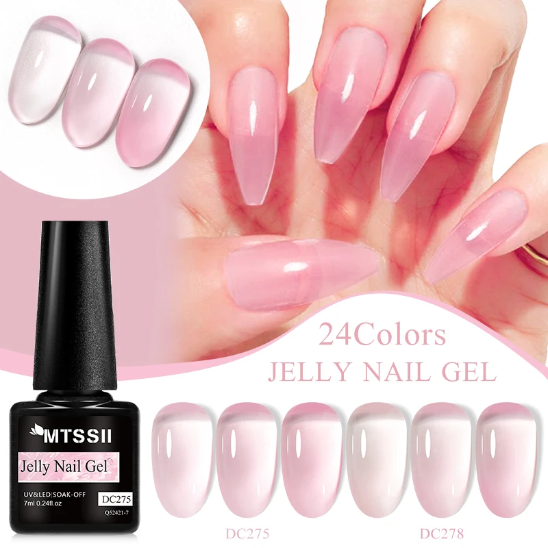 6PCS/SET Nail Polish Gel Set Autumn Black Nude Color Glitter Semi Permanent Soak Off UV Nail Art Manicure Varnish Supplies Kit 4