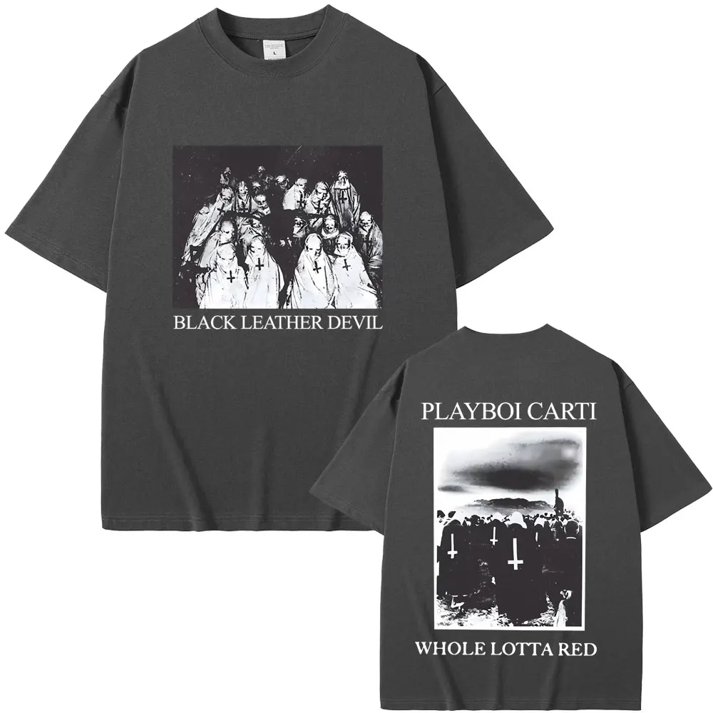 Playboi Carti Whole Lotta Red Tシャツ Playboi Carti Whole Lotta Red Music Devil dwustronna