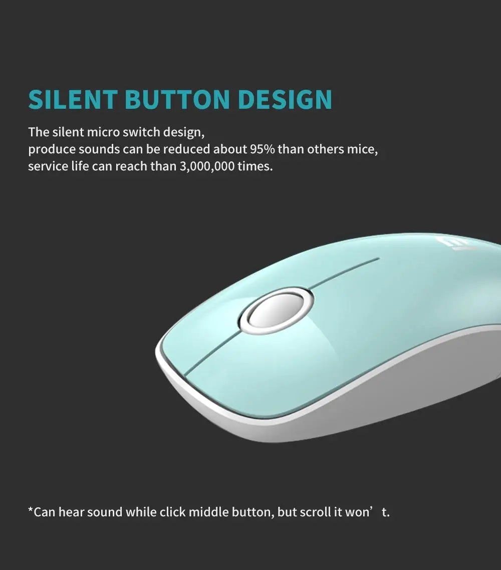 New V8 Wireless Silent Mouse with USB Nano Receiver for Computer Laptop PC Macbook Gaming Mouse Gamer RF 2.4GHz