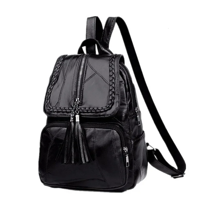 Fashion Women PU Leather Backpacks Female Vintage Backpack For Girls School Bag Travel Backpack Handbag Shoulder Bag