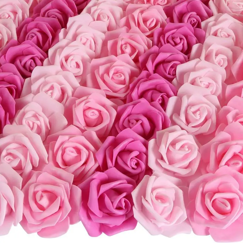 10/20 Stück Rose Künstliche Blumen Köpfe Schaum Gefälschte Blume für Zuhause Zimmer Dekor Hochzeit Dekoration Party Handwerk Kranz Geschenk Zubehör