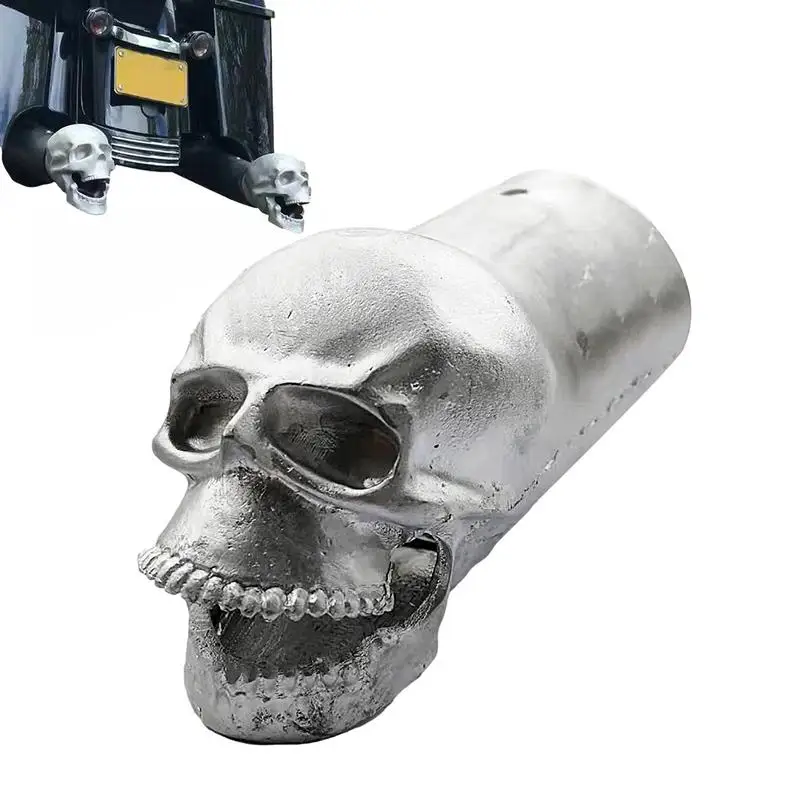 

Metal Skull Exhaust Tip Skull Head Exhaust Tip 1.97inch Motorbike Exhaust Pipe Decoration For Halloween Motorcycle Decorative