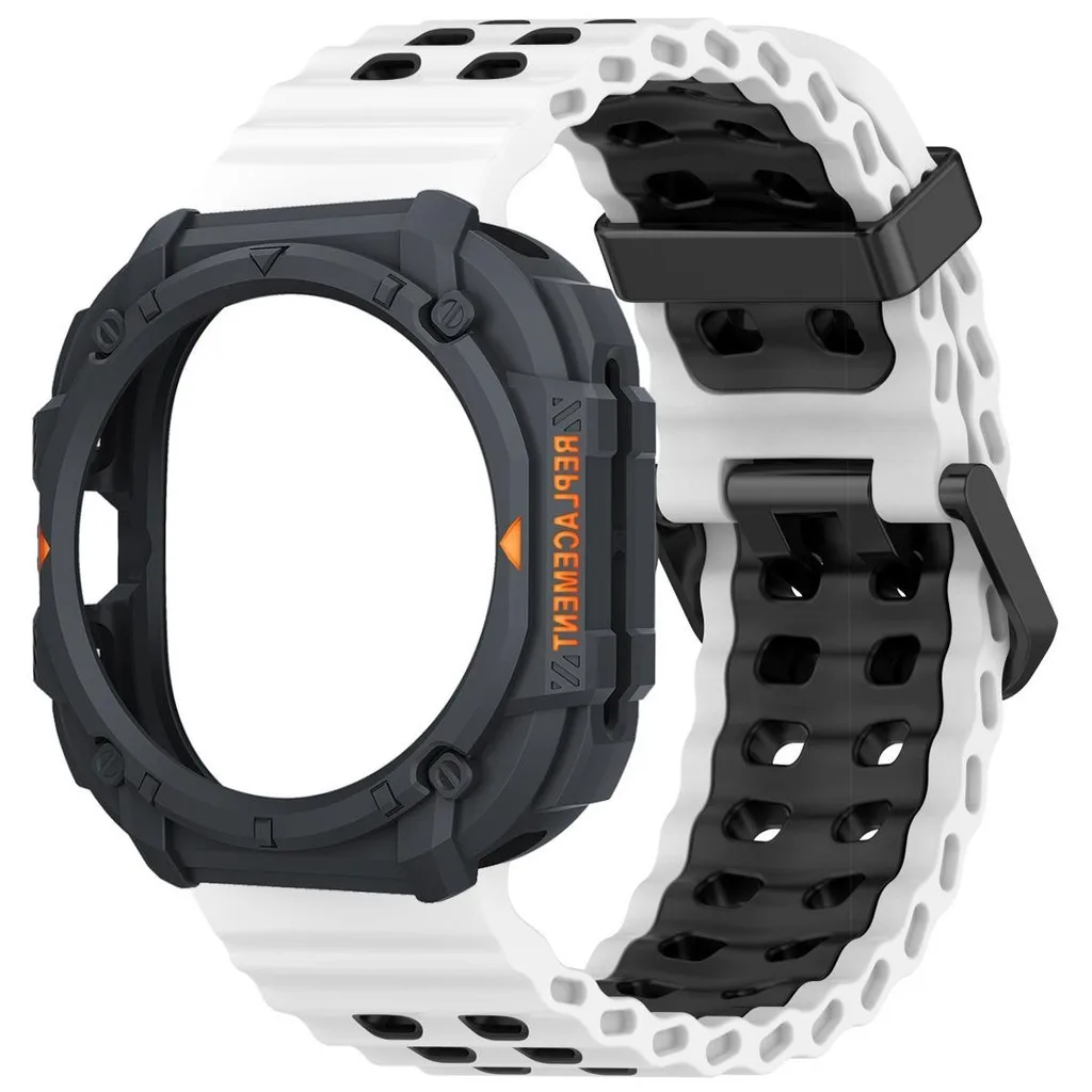 Premium Silicone Sport Band & Protective Case for 47mm Smartwatch - Durable Strap & Bracelet Cover