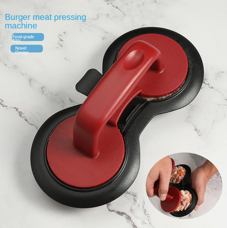 Abs Burger Press Double Hole Hamburger Tool Kitchen Meat Mold Manual