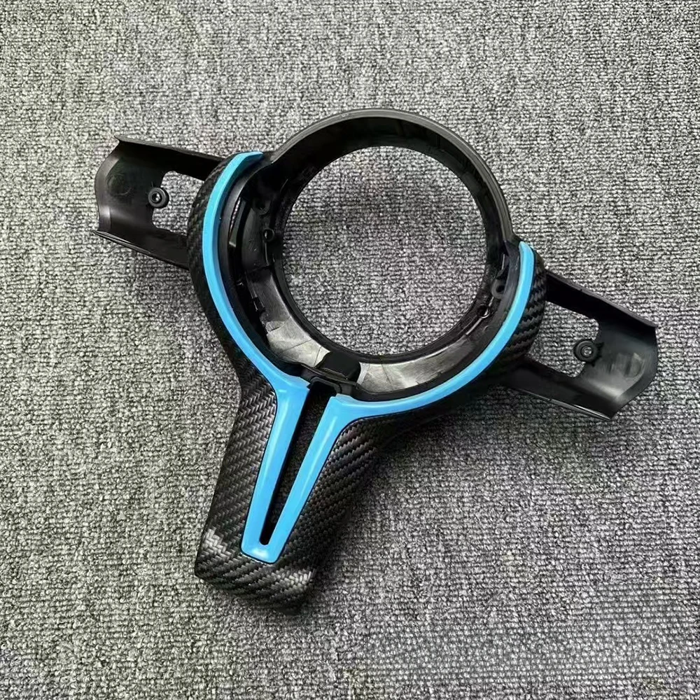 BMW M2 M3 M4 M5 M6 X5M X6M F87 F80 F82 F83 F06 F10 F12 F13 M 스포츠용 카본 파이버 자동차 스티어링 휠 커버 트림