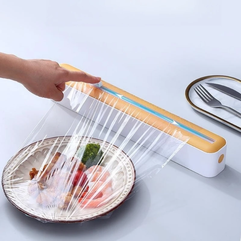 Cling Wrap Dispenser Plastic Foil Holder Cutter Kitchen Storage Aluminum Foil Film