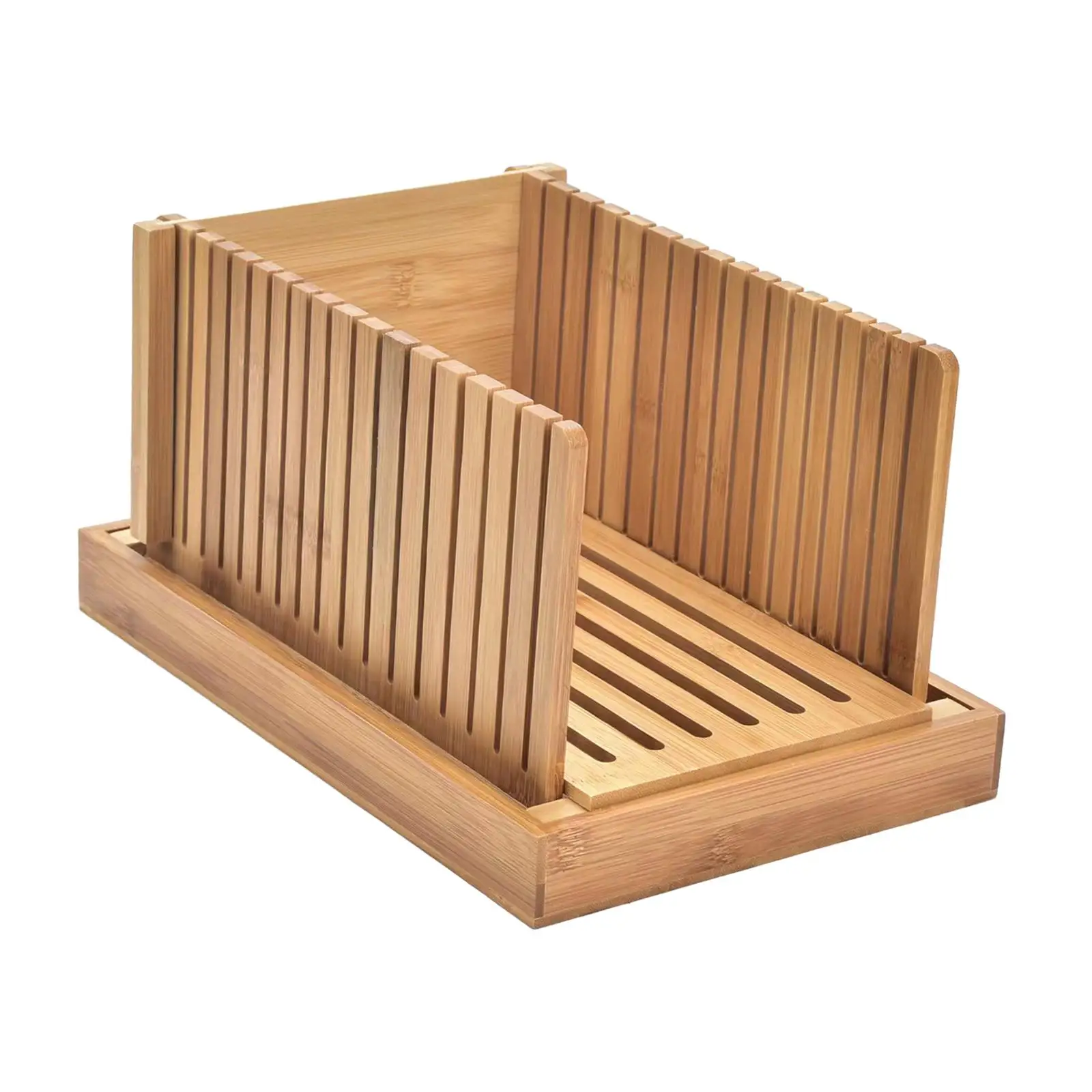 Premium Bamboo Bread Slicers with Crumb Tray Bread Slicers Machine Bread Loaf Slicers Folding for Bread Slicing Kitchen Baking Premium Bamboo Bread Slicers with Crumb Tray Bread Slicers Machine Bread Loaf Slicers Folding for Bread Slicing Kitchen Baking