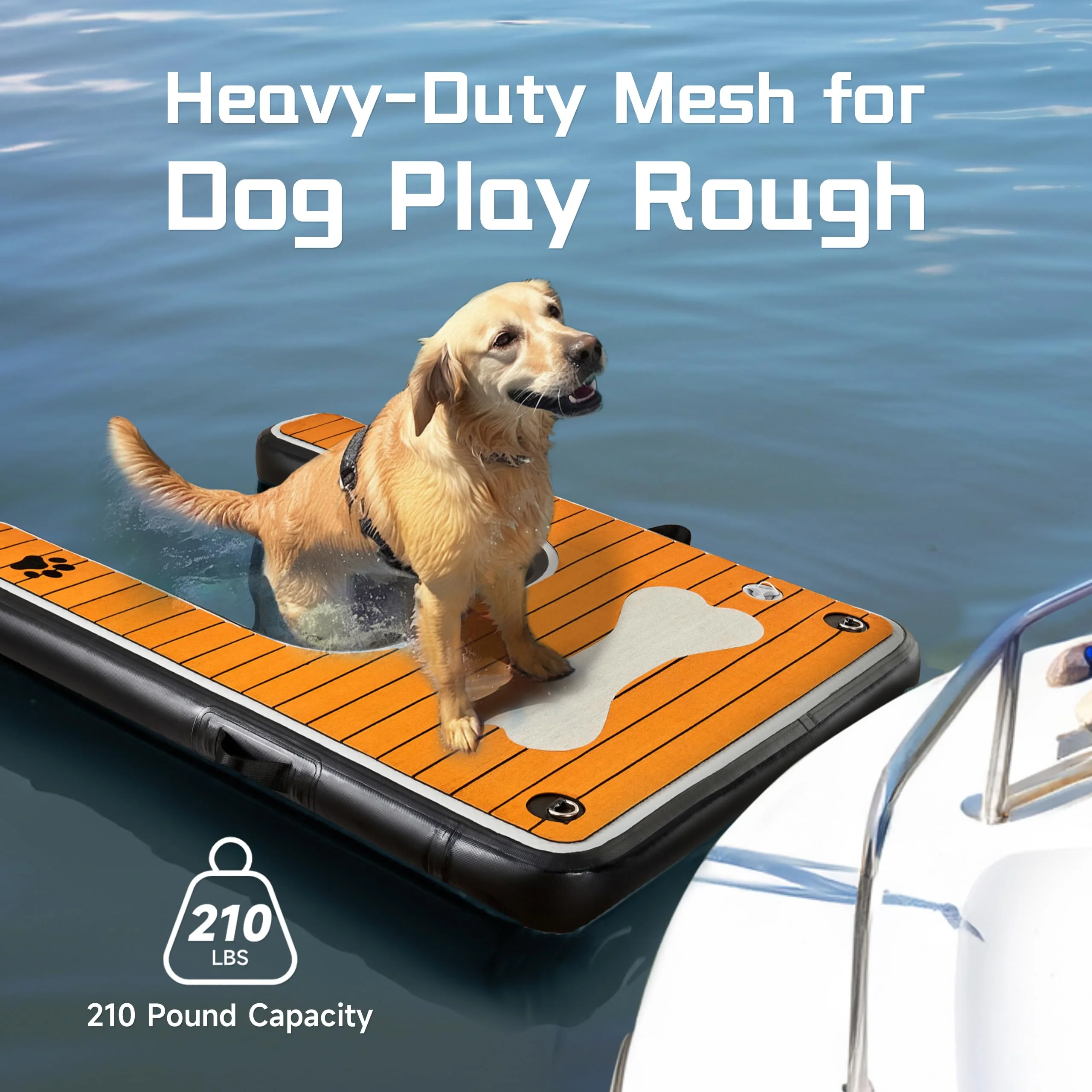 Duck Boat Dog Ramp For Boat Swim Platform 150cm Inflatable Dog