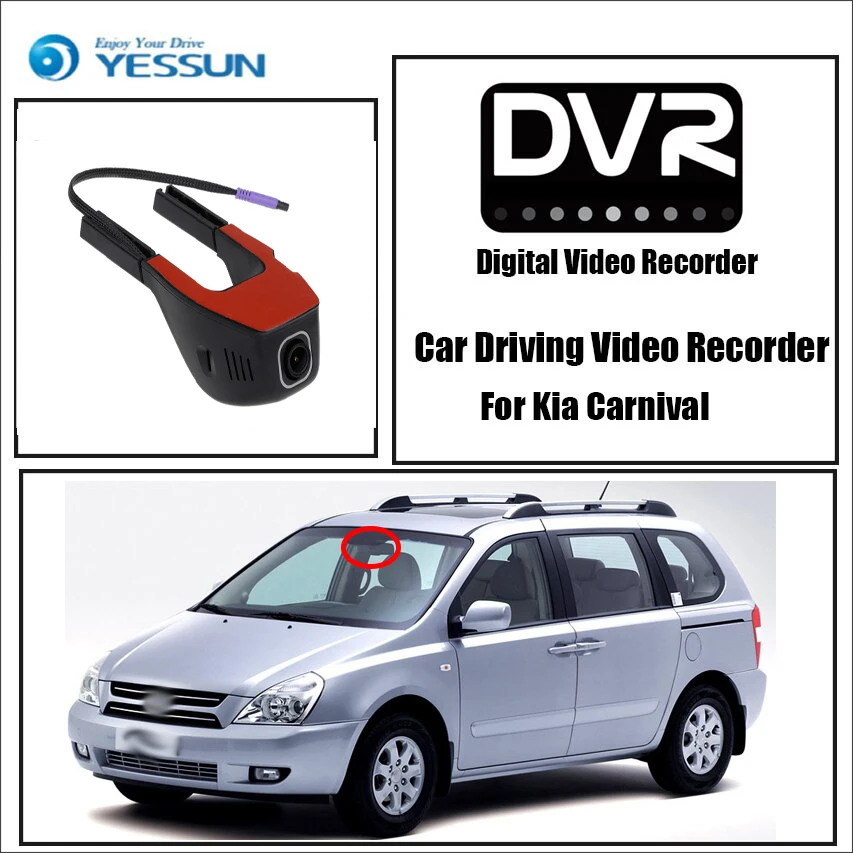 

YESSUN for Kia Carnival Novatek 96658 Registrator Dash Cam Car Driving Video Recorder DVR Mini Control APP Wifi Camera