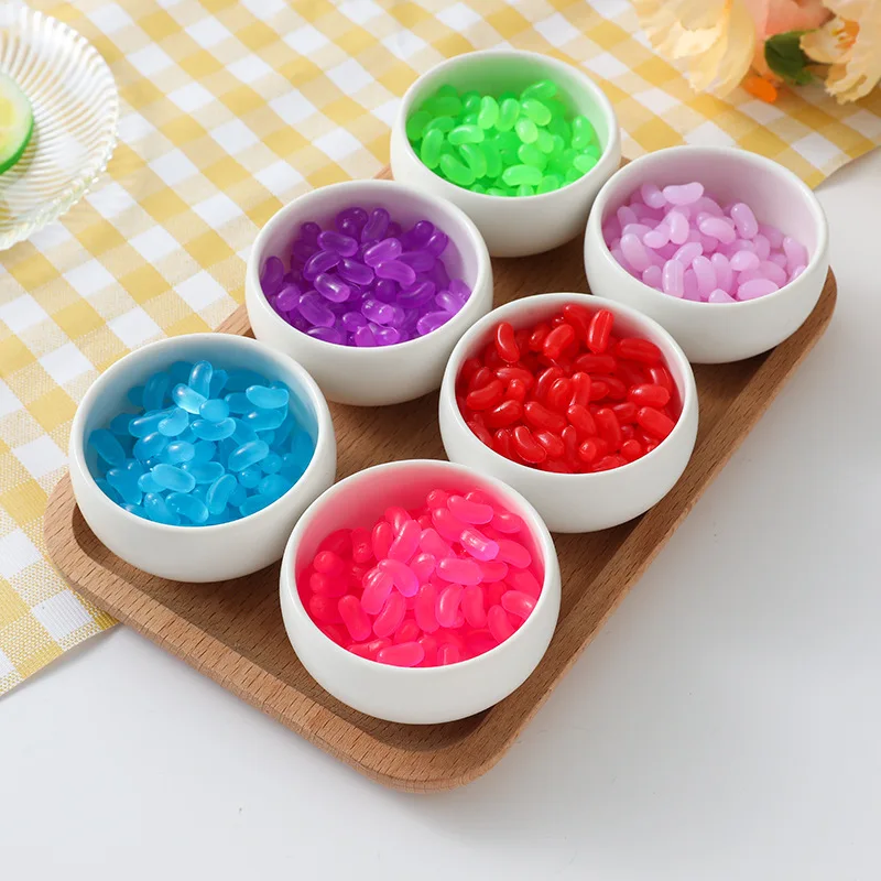 food model food photography props kitchen food toys Kawaii Jelly Bean Candy Cabochon Lovely Dollhouse Fake Sweets Craft Decoration 50 PCs/Lot