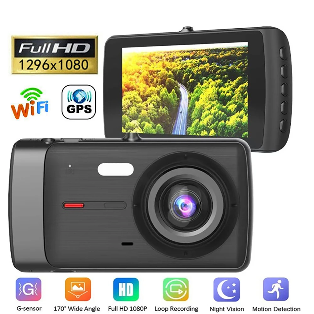 

Видеорегистратор автомобильный Full HD 1080P с поддержкой Wi-Fi и GPS