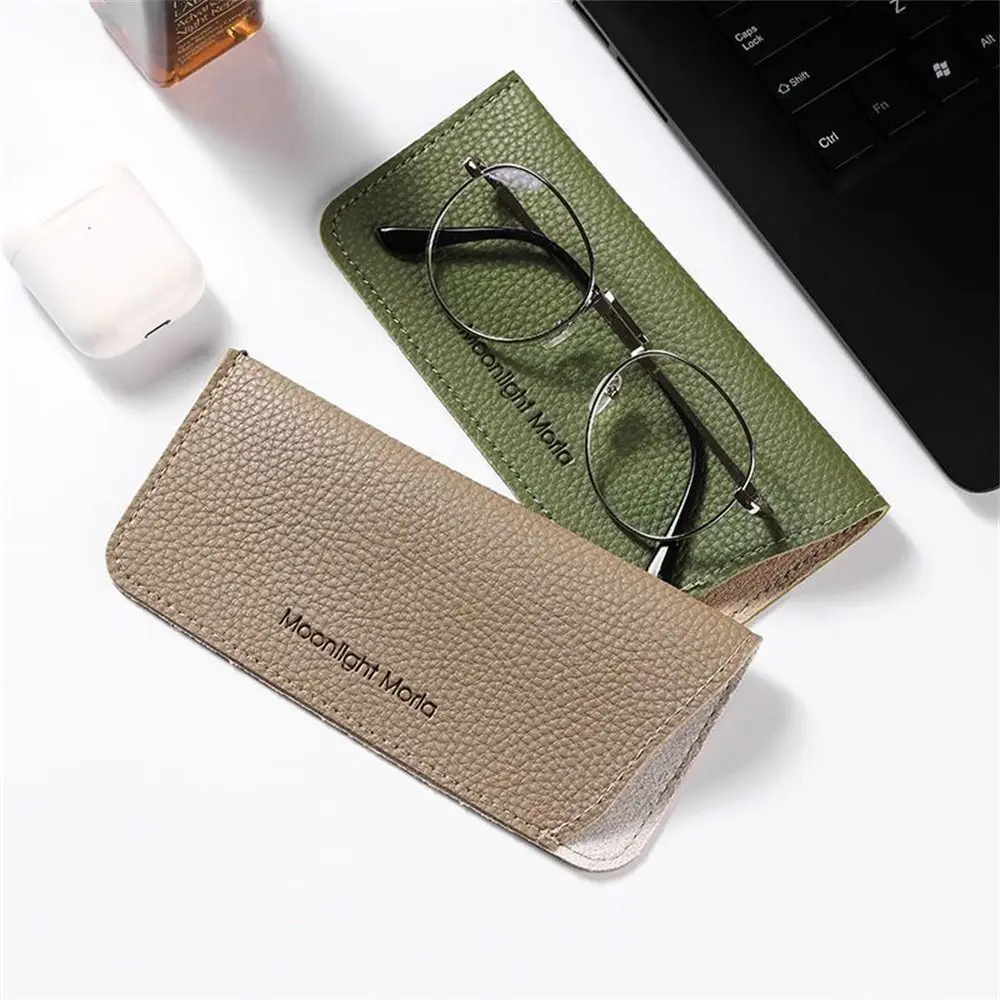 Tragbare Hülle weiche Schutzhülle Abdeckung Brille Tasche Sonnenbrille Fall Box Lesebrille Tasche Brillen schutz Pu Leder – Detail 4