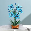 City Creativity Bouquet Flower Cymbidium Faberi Bonsai Potted Plant Home Decoration Building Blocks Bricks Kids Toys 5