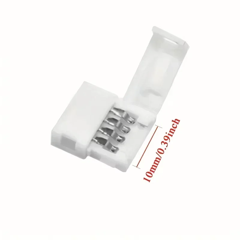 LED Strip Connector 10pcs 8mm 10mm 2 Pin 4 Pin 3528 5050 RGB Single Color Solderless PCB Board Wire Free Welding Connectors
