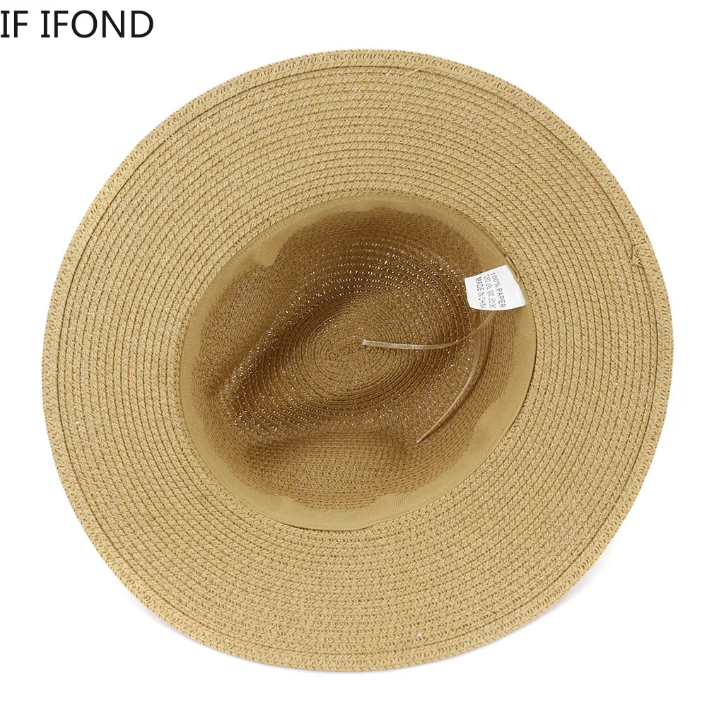 59-60CM Panama Hat Summer Sun Hats for Women Man Outdoor Beach Straw UV Protection Cap sun hat sun protection hat
