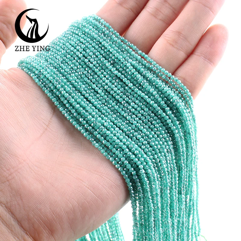 Elegant Matte Sea Blue Zircon Beads