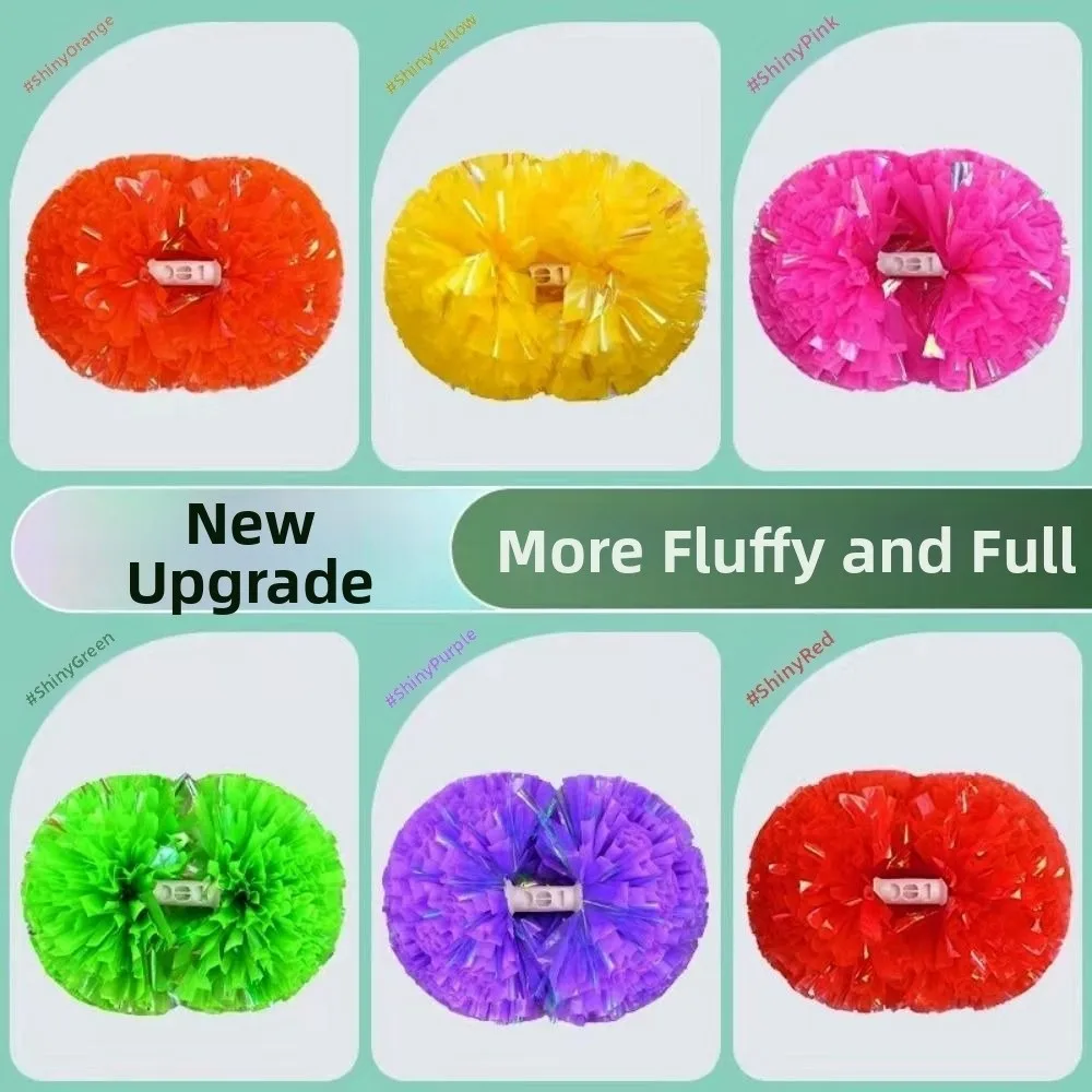 26cm 게임 폼폼스 멀티컬러즈 꽃을 들고 있는 치어리더 소품 PET 응원볼 댄스 파티 콘서트 장식품
