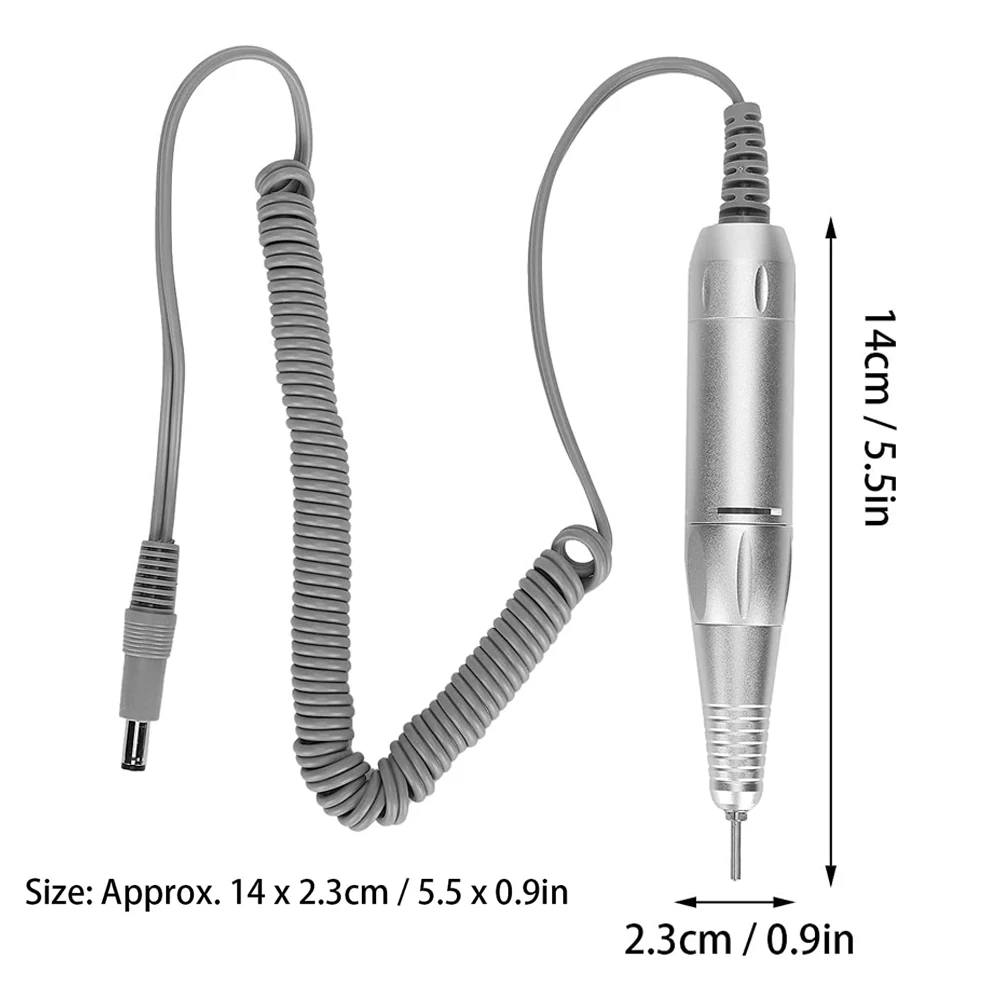 Odborný elektrický nehet vrtačka ovládat 35000RPM nehet umění vrtačka handpiece akta krém na boty brousit stroj manikúra vrtačka příslušenství