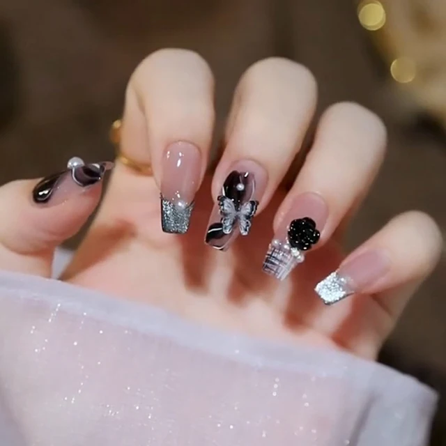 24Pcs-Cute-Nail-Art-Full-Cover-Artificial-Fake-Nails-Wearing-Reusable-False-Nails-Ballerina-Press-on jpg