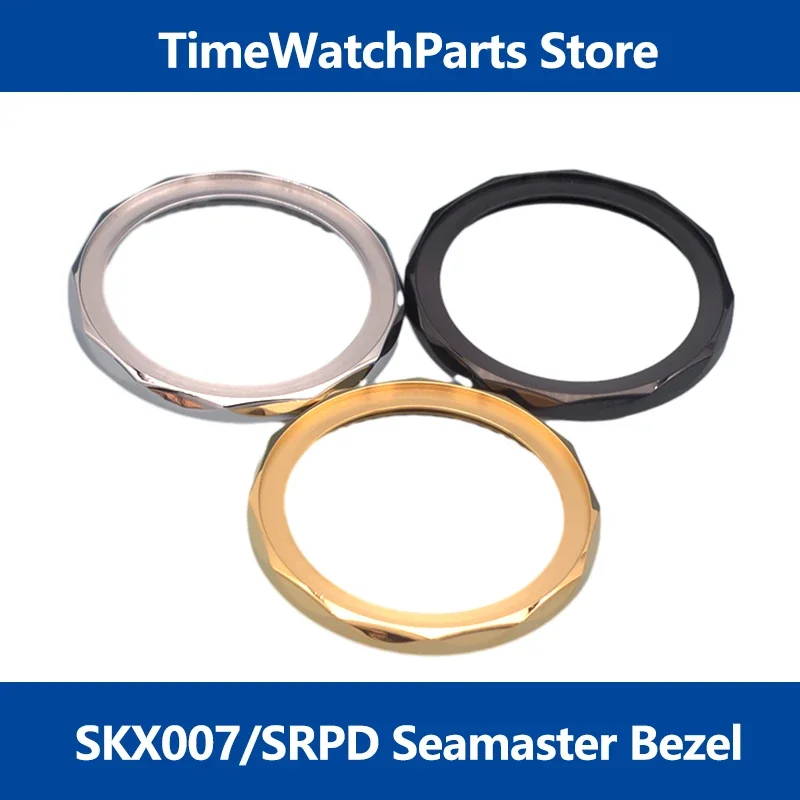 41Mm Seamaster Bezel Anello Con Castone In Acciaio Inossidabile Per Skx007 Srpd Seiko Watch Case Dive Watch Mod Sostituire Le Parti Lunetta Rotante