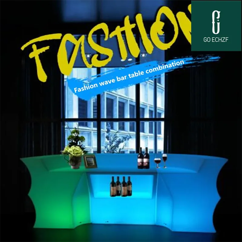 Rechargeable Wine Cabinet for Living Room, High LED Furniture, Wedding Party, Bar Decoration, 110cm