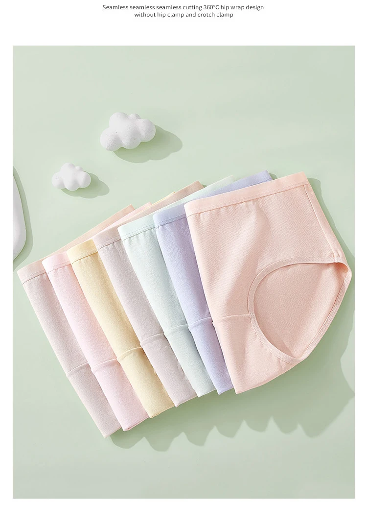 7Pcs Baumwolle frauen Höschen Atmungsaktive Unterwäsche Nahtlose Mädchen Briefs Solide Panty Weiche Unterhose Sexy Low-Rise Weibliche dessous – Detail 3