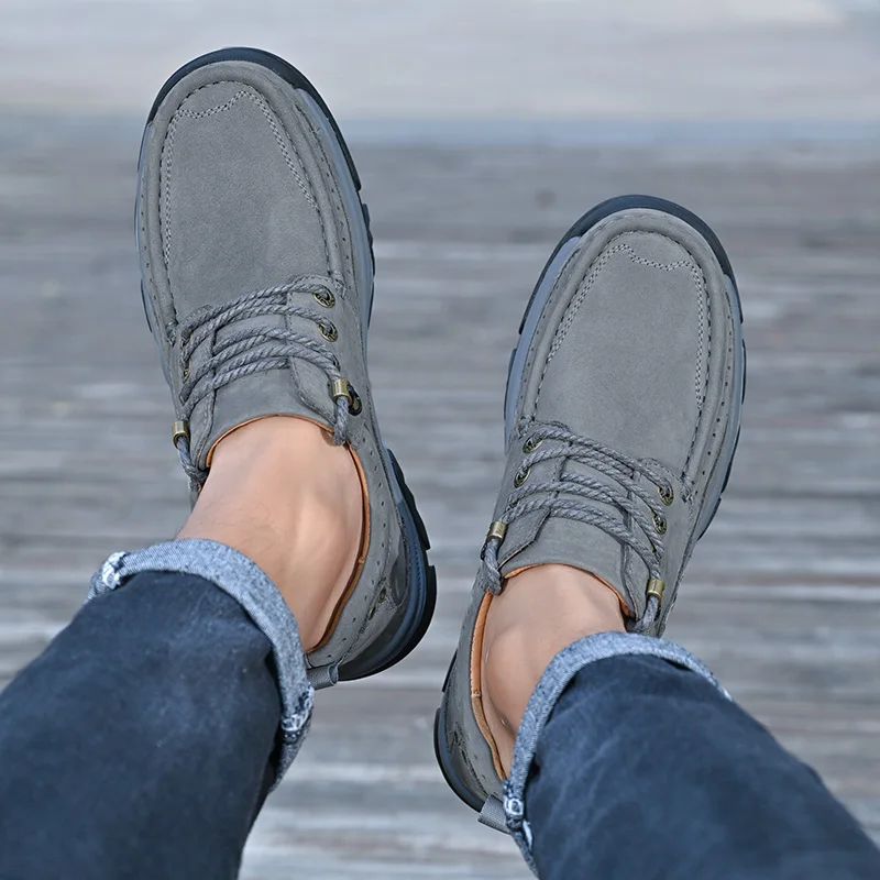 أحذية رجال الأعمال الرسمية الجديدة غير الرسمية - طبقة علوية من الجلد ناعمة ومريحة داخلية مع نعل مبطن وأحذية مداس غير قابلة للانزلاق