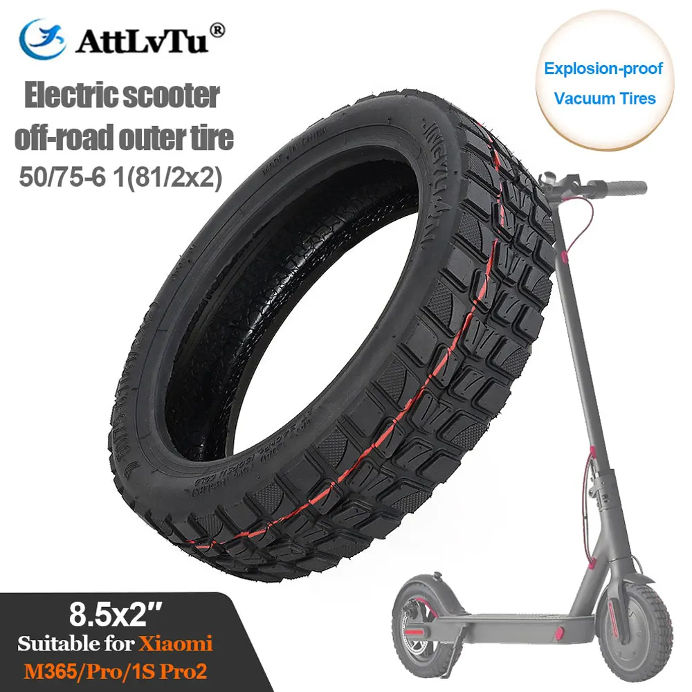 Scooter Elettrico 8.5 X2 " Pneumatico Sottovuoto, 50/75-6.1 Pneumatico Fuoristrada Addensato Per Xiaomi Mi M365/ Pro/ Pro2/ 1S, Lite E Altri Scooter