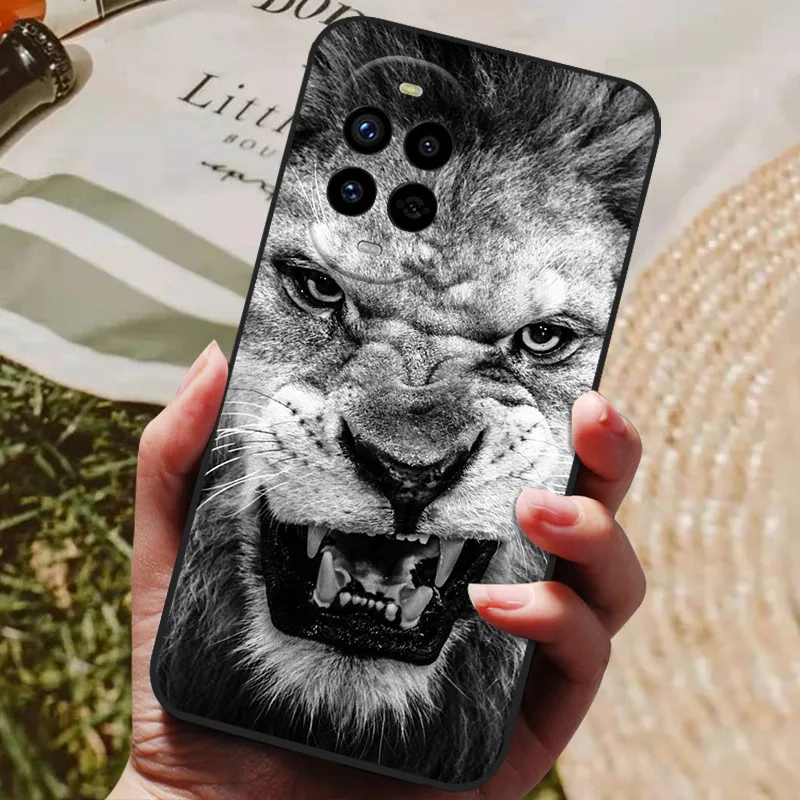 Wolf Lion Painted Shockproof Soft TPU Phone Case Cover