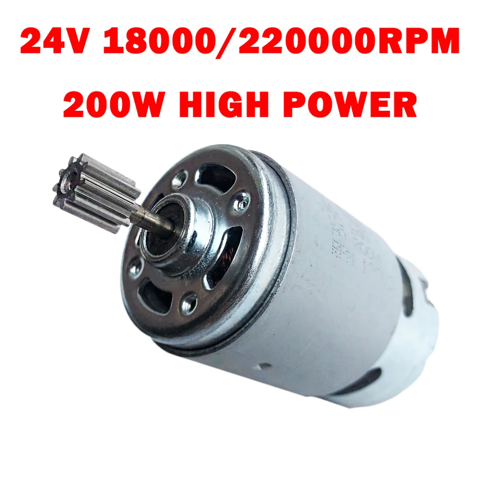 24v Electric Motor 24V 200W DL 555-C High-Speed Motor - Replacement For Kids Electric Cars (18000/20000 RPM) Electric Power Steering Motor