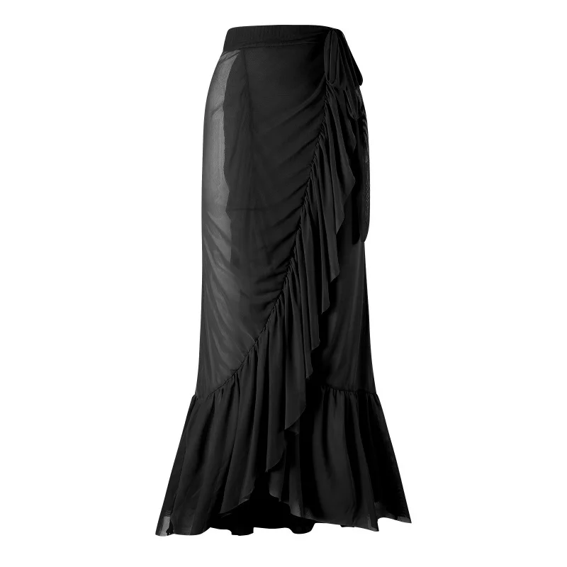 One-Piece Belly-Covering Backless Sexy Hot Spring2024New Swimsuit Women's Wholesale Slim Beach Dress