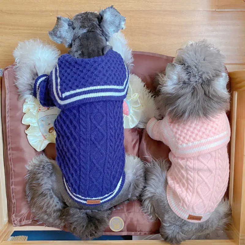 강아지 고양이 스웨터 겨울 개 작은 중형 개를위한 옷 치와와 테디 닥스 훈트 코트 프렌치 불독 Yorkie 푸들 스웨터