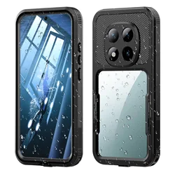 Deluxe IP68 Waterproof Metal Aluminum Phone Case - Swimming - Ready Luxury Cover - Redmi note 15 Pro 5G (Black)