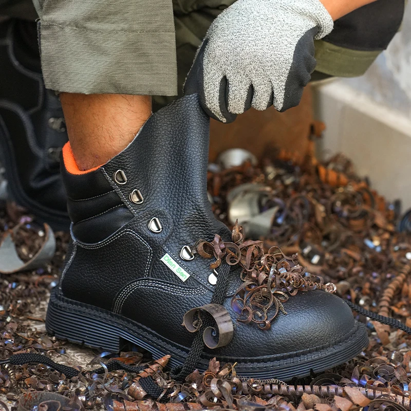 Work Waterproof Boots Steel Toe Men's Safety Shoes Anti-piercing Work Shoes Anti-smash Indestructible Footwear Safety Boots