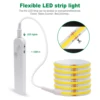 8MM COB Led Strip 5V with Motion Sensor Induction Night Light AAA Battery Powered Tape Warm Natural White Red Blue Green Yellow 3