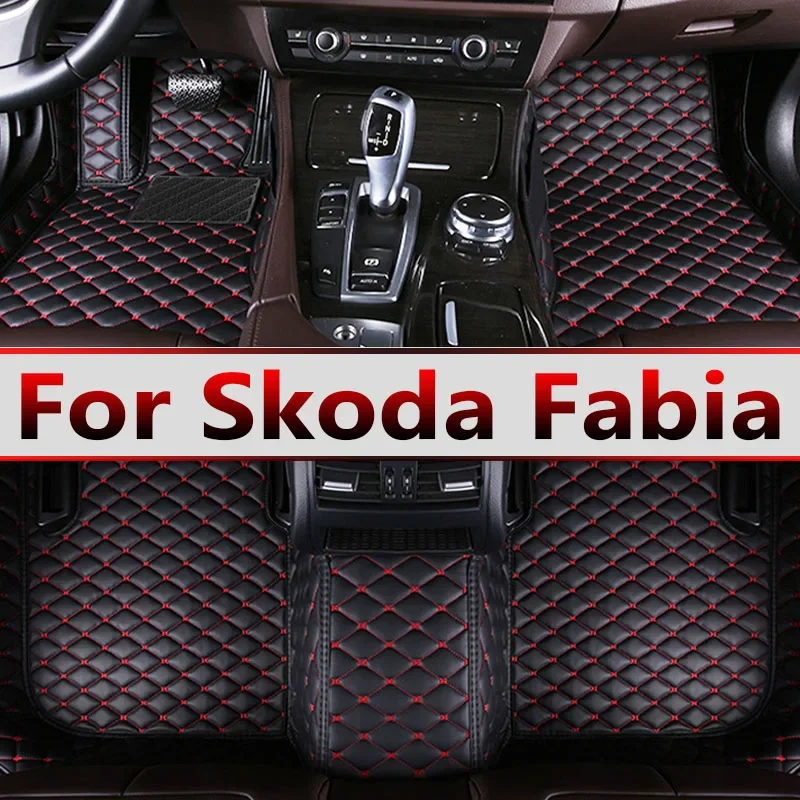 

Автомобильные коврики для Skoda Fabia 5J MG MK2 2007 ~ 2014, автомобильные коврики для домашних животных, кожаный напольный коврик, водонепроницаемый коврик, аксессуары для внутренних деталей