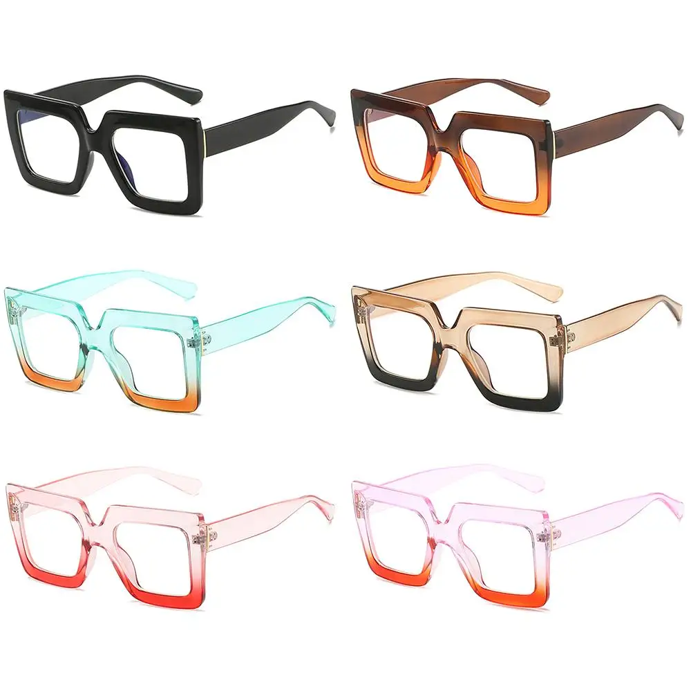 

Fashion Multi-Color Oversized Clear Blue Light Glasses Big Black Glasses Fashion Glasses for Women Computer Eyewear