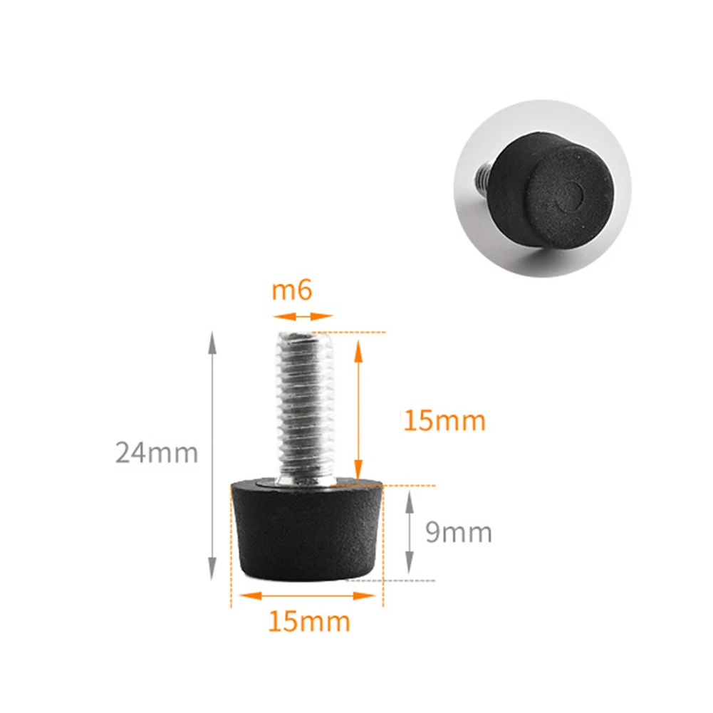 

20Pcs Adjustable Furniture Foot Pad Chair Legs Anti-slip Base Table Cabinet Leg Pad Feet Leveler M6 Screw Furniture Accessories