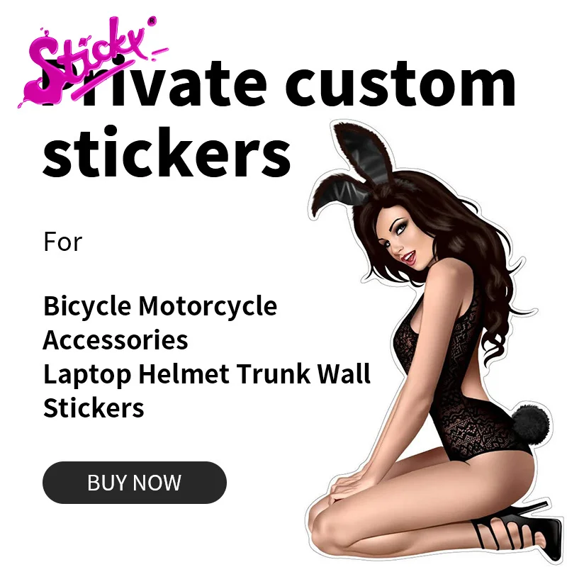 

STICKY Set Private Custom Car Sticker Decal Waterproof Sunscreen for Bicycle Motorcycle Accessories Laptop Helmet