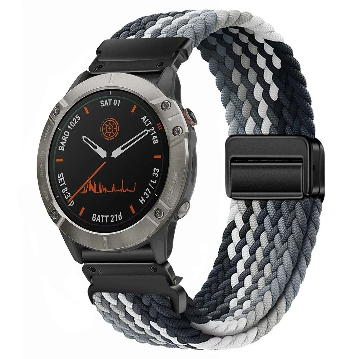 Enhanced Nylon QuickFit Smartwatch Strap - Universal 22/26mm Wristband
