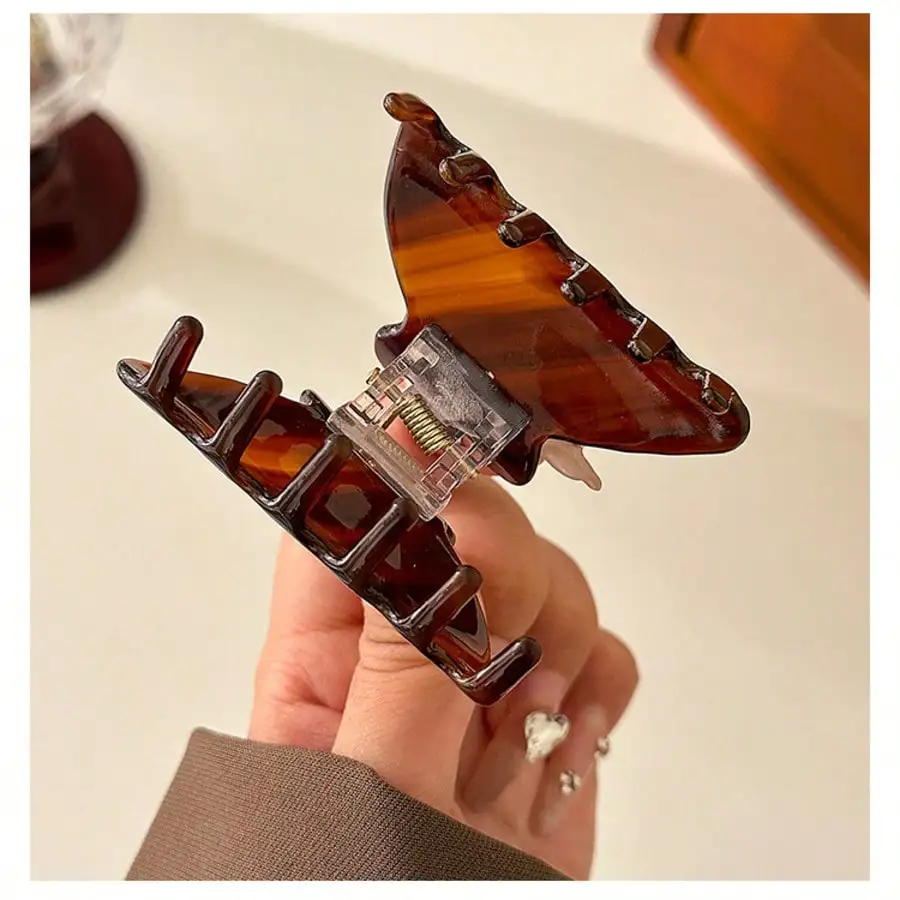 Elegant French Style Acetate Semicircle Claw Clip Hair Accessory