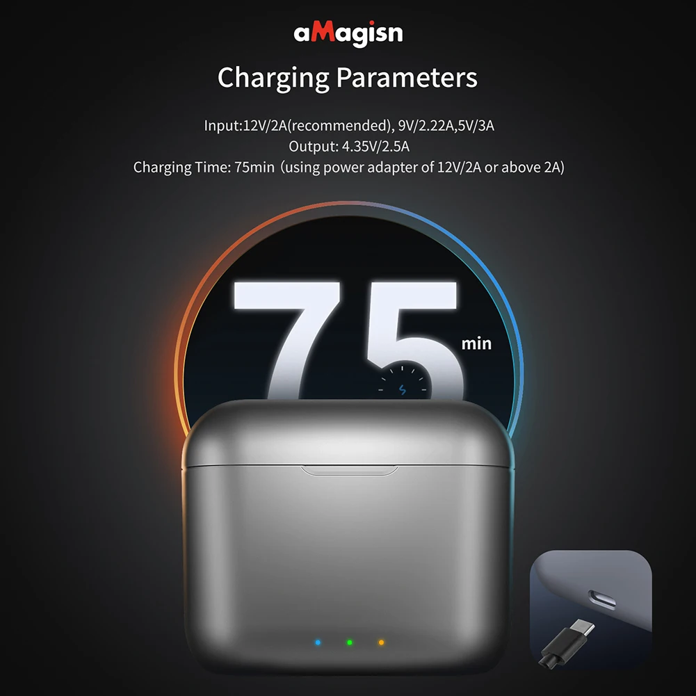 Portable Fast Charging Case USB Type C Battery Charger Case Mini Lightweight Compartment Accessories for Insta360 One X2 Battery