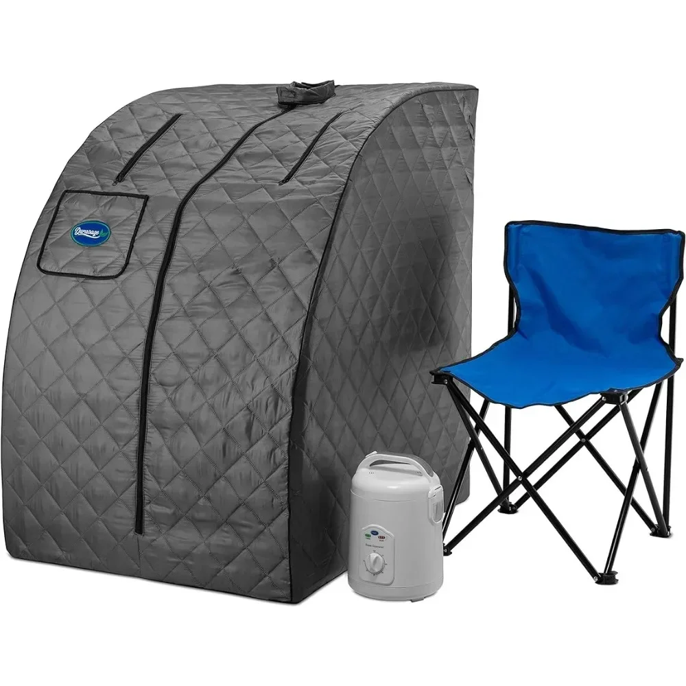 

Personal Steam Sauna Spa for Relaxation at Home, 60 Minute Timer, 800 Watt Steam Generator, Chair Included Freight free