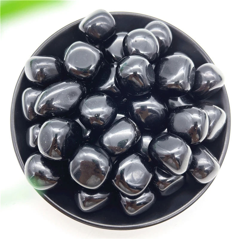 100G Natural Black Obsidian Tumbled Stone Minerals Fish Tank Natural Crystal Gravel Stones Decorative Healing Crystals