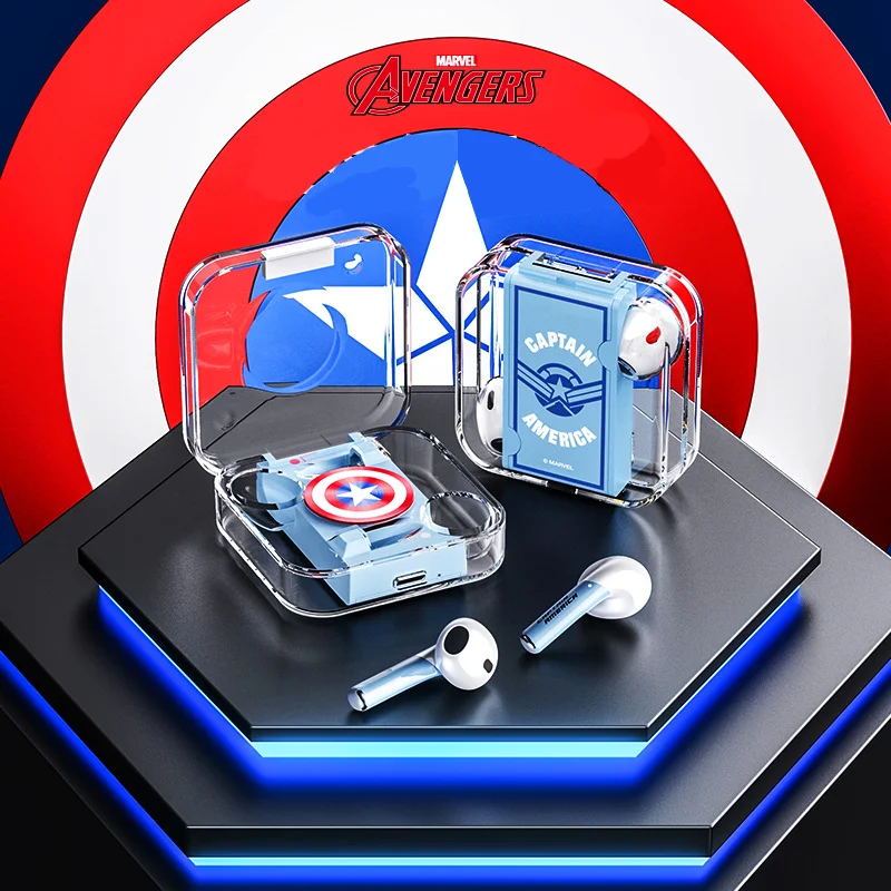 2022 Limited Disney/Disney Marvel Joint Auricolare Bluetooth Traslucido Lk10 True Stereo Sound Quality Pooh/Strawberry Bear